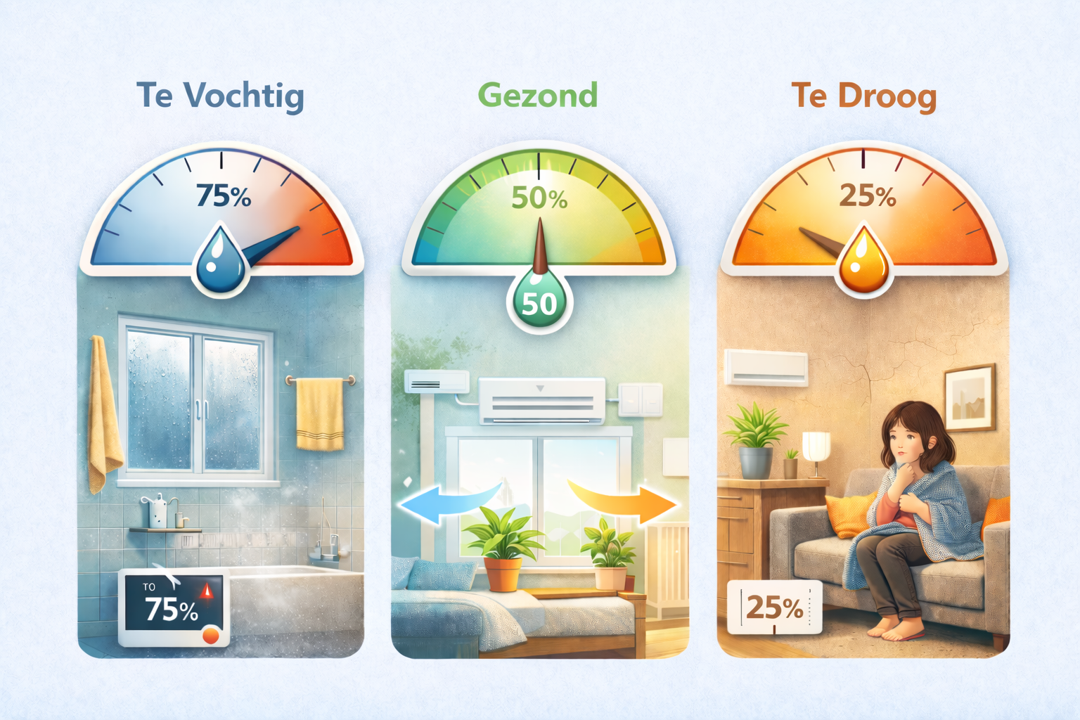 Luchtvochtigheid in huis